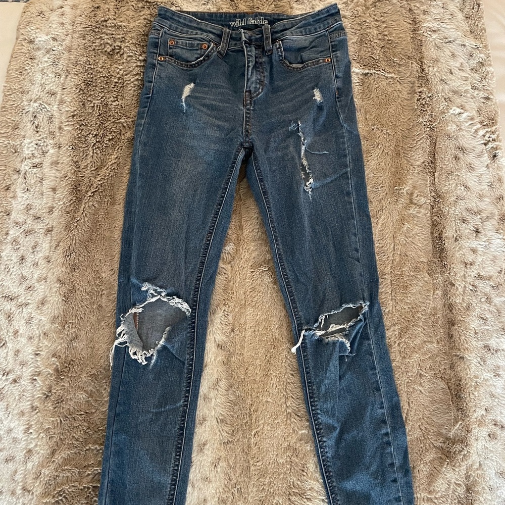 Wild Fable Skinny Ripped Jeans - 00